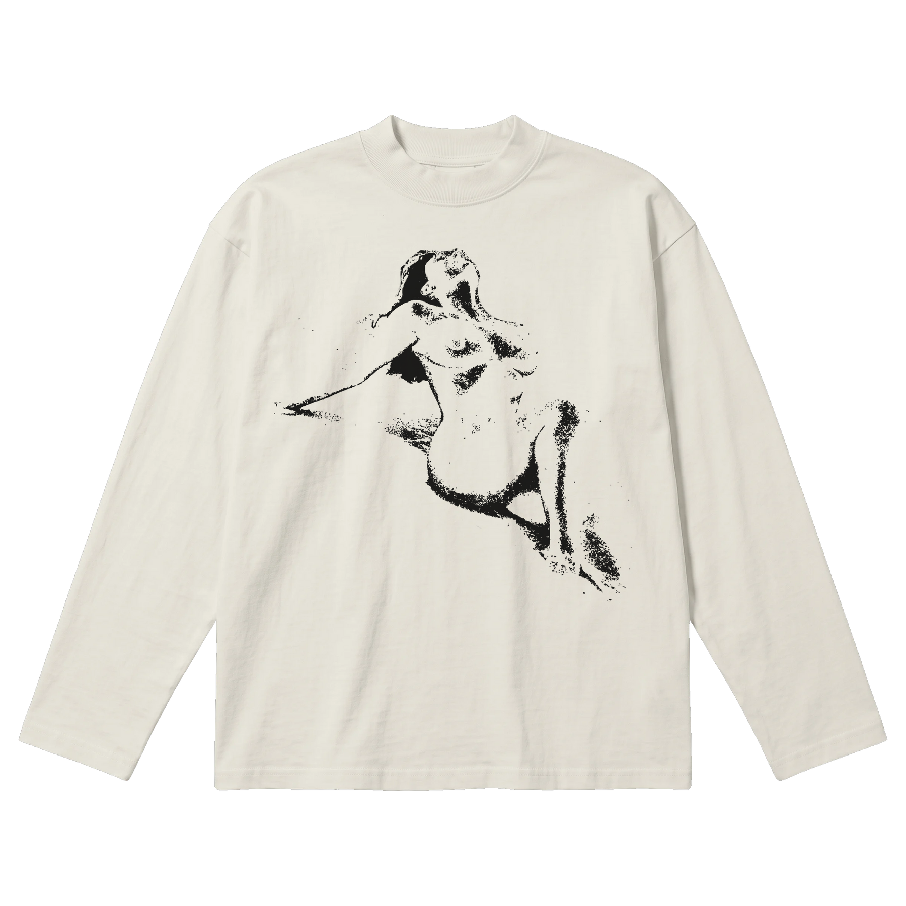 Much Obliged Baggy L/S Tee - Off White - Front