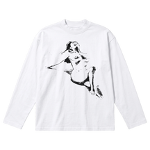 Much Obliged Baggy L/S Tee - White - Front