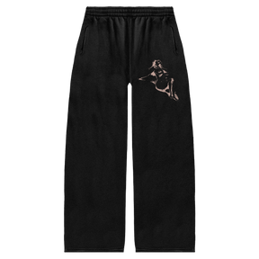 Much Obliged Baggy Sweatpants - Black - Front