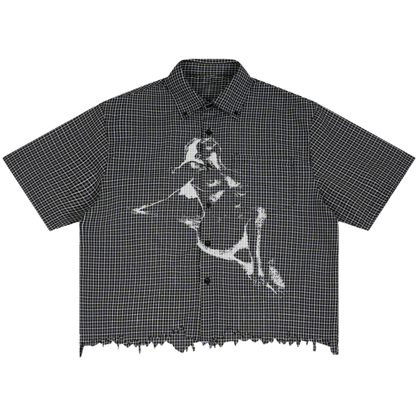 Much Obliged Distress Button Up - Front