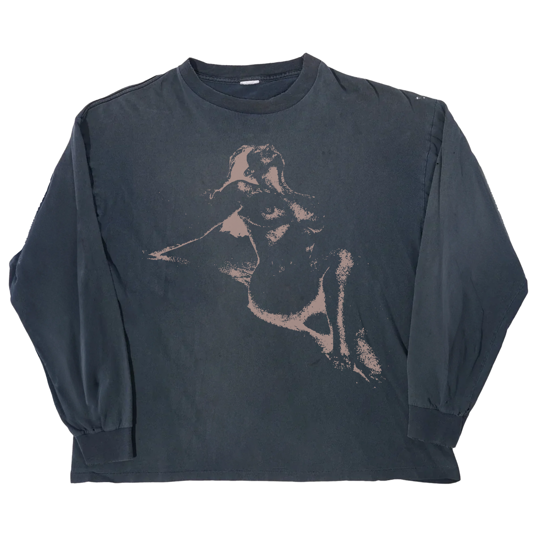 Much Obliged L/S Tee - Blue - Front