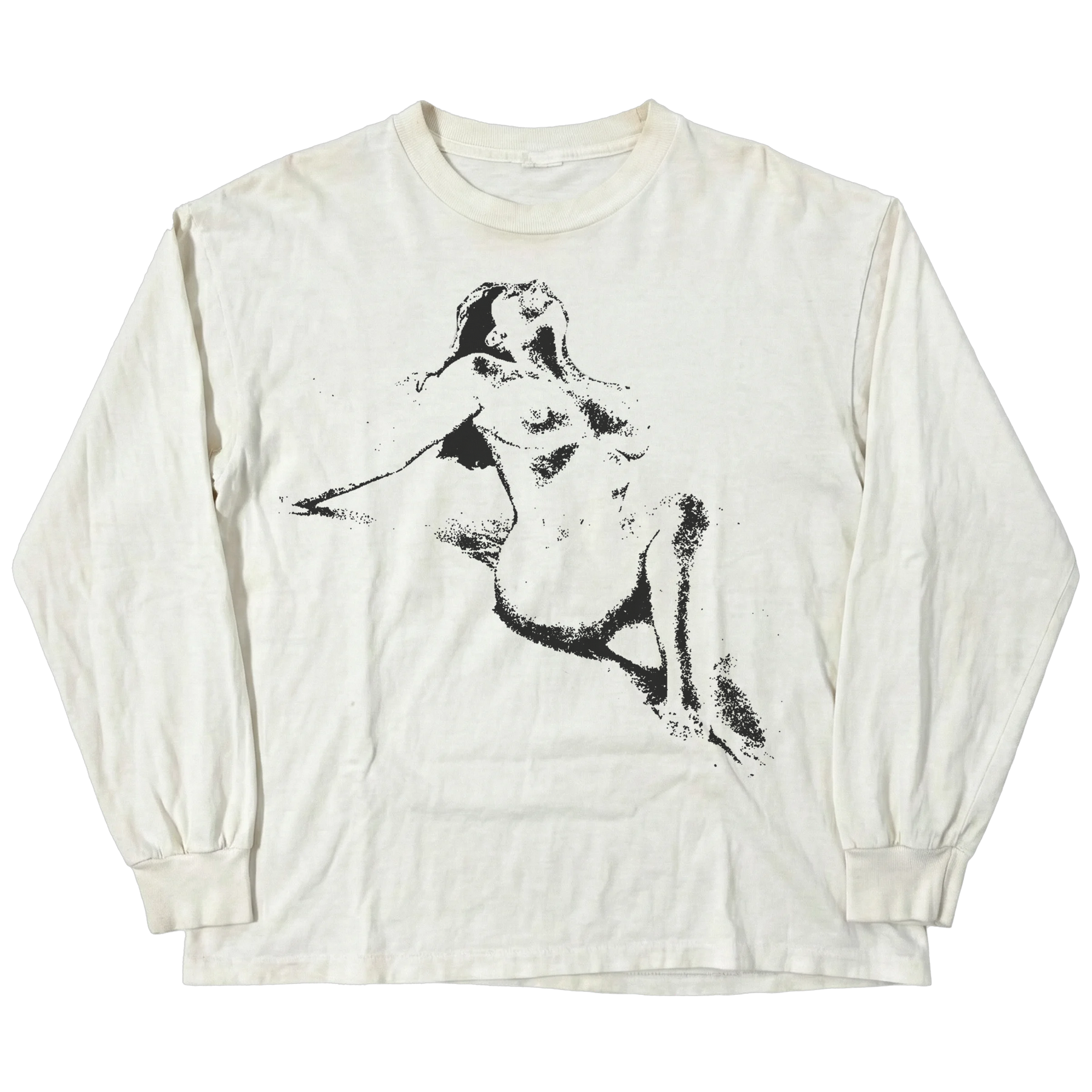 Much Obliged L/S Tee - White - Front