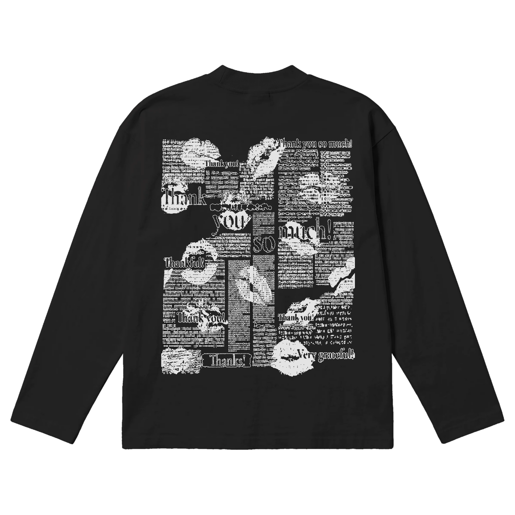 Much Obliged Baggy L/S Tee - Black - Back