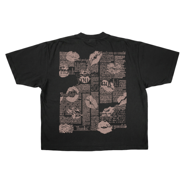 Much Obliged Drop Tee - Black - Back