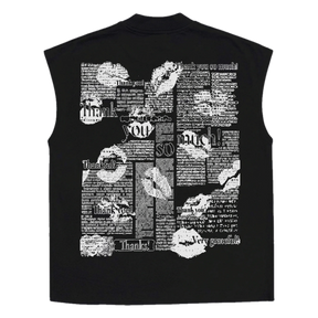 Much Obliged Sleeveless Tee - Black - Back