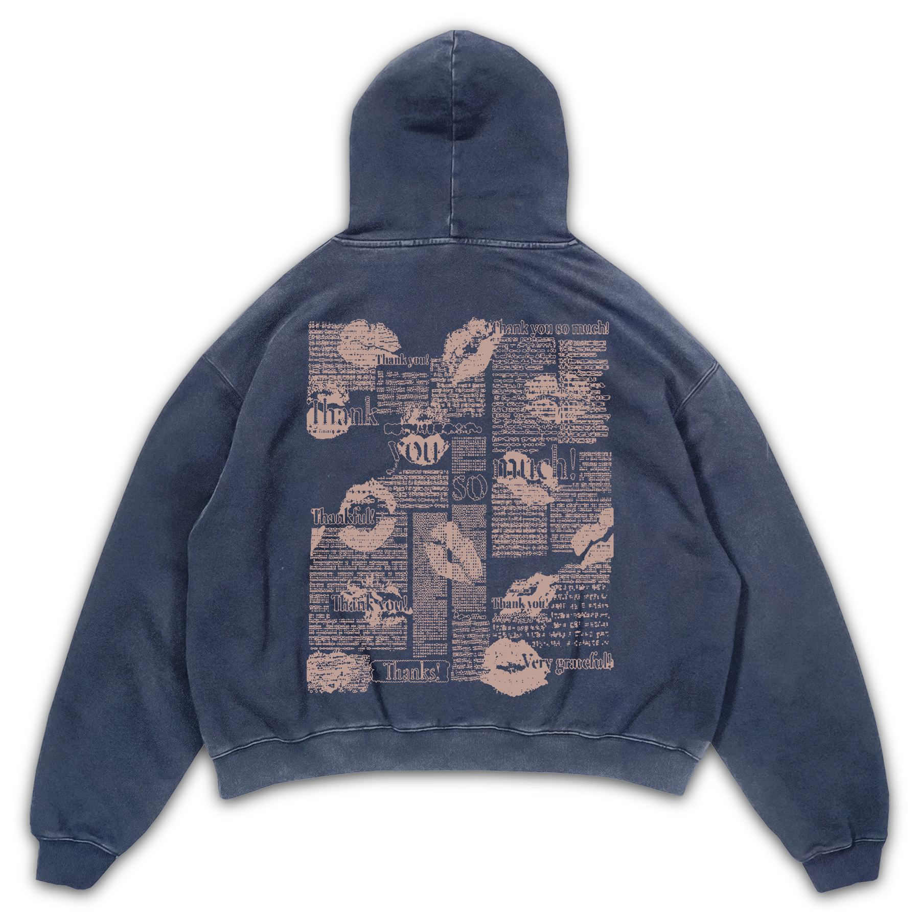 Much Obliged Hoodie - Blue - Back
