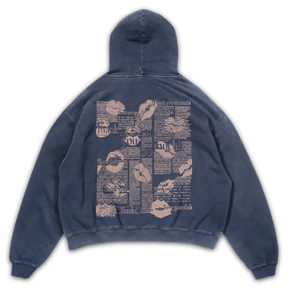 Much Obliged Hoodie - Blue - Back