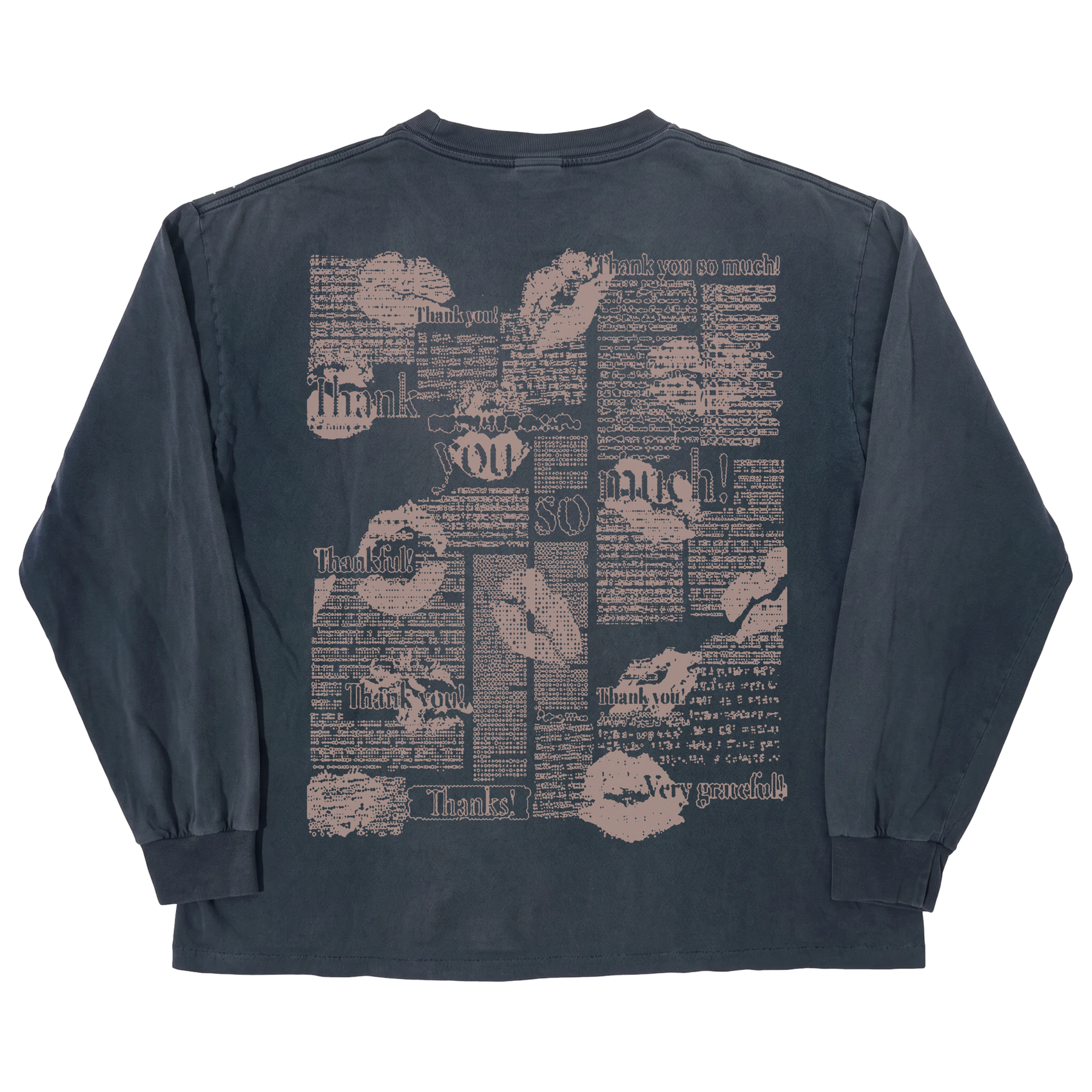 Much Obliged L/S Tee - Blue - Back