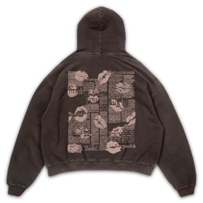 Much Obliged Hoodie - Brown - Back