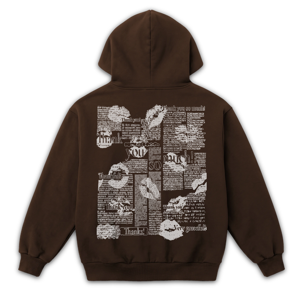Much Obliged Zip Up - Brown - Back