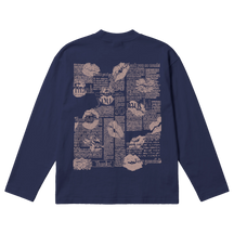 Much Obliged Baggy L/S Tee - Blue - Back