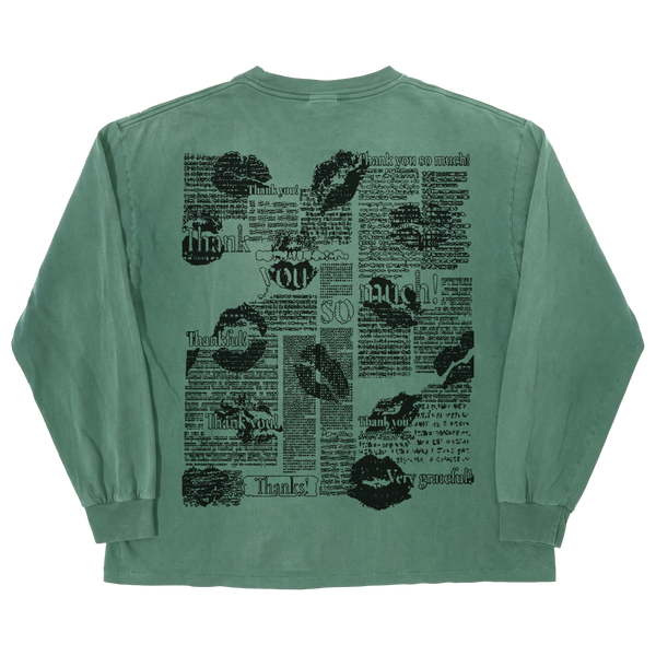 Much Obliged L/S Tee - Green - Back