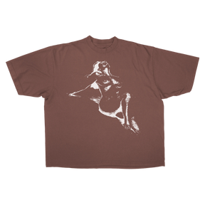 Much Obliged Drop Tee - Mocha - Front
