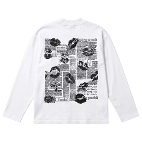 Much Obliged Baggy L/S Tee - White - Back