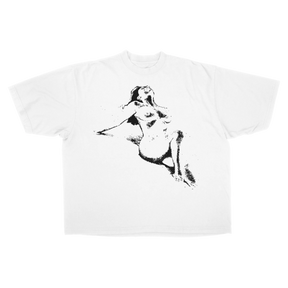 Much Obliged Drop Tee - White - Front
