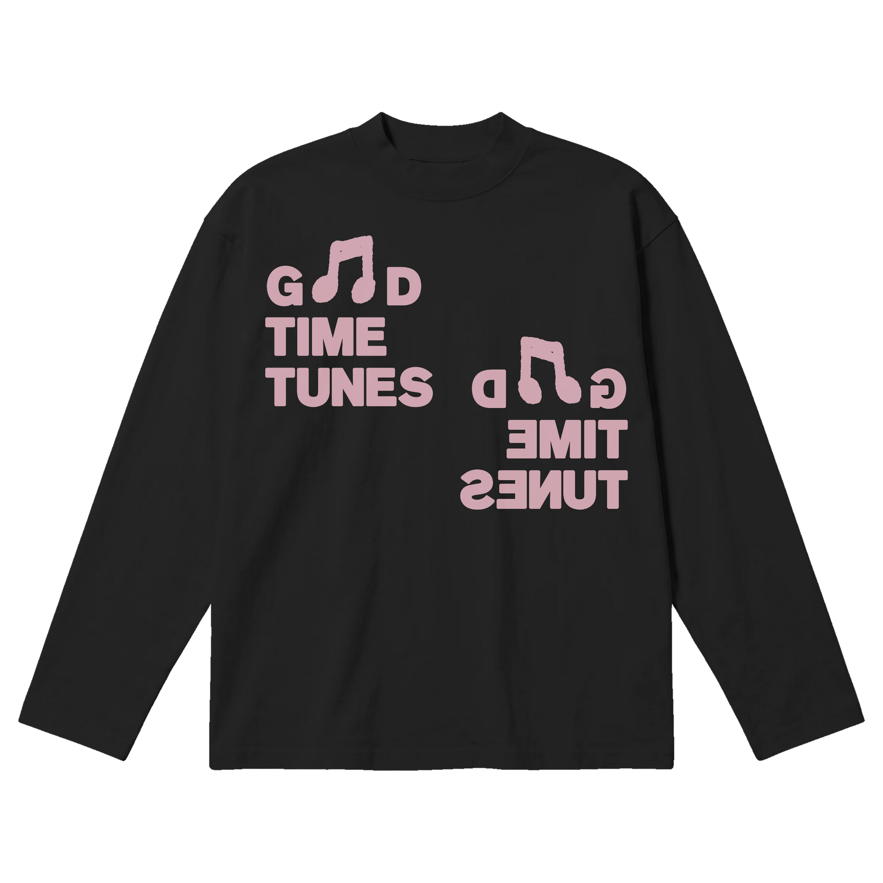 Music News Baggy L/S Tee - Black - Front