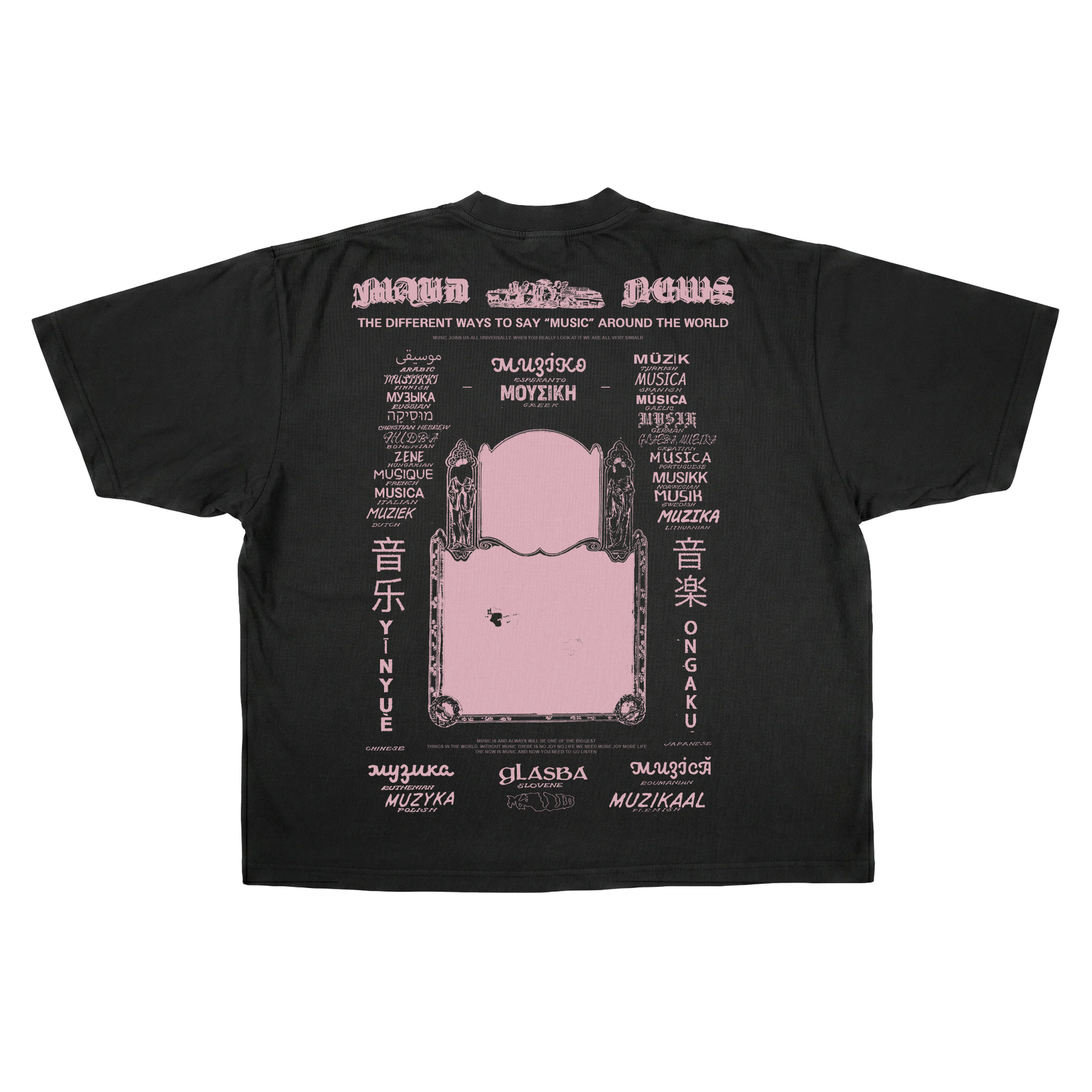 Music News Drop Tee - Black - Back