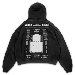 Music News Hoodie - Black - Back
