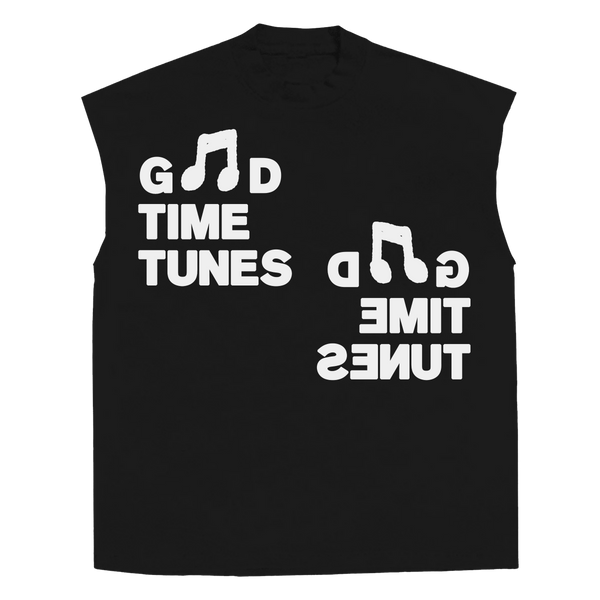 Music News Sleeveless Tee - Black - Front
