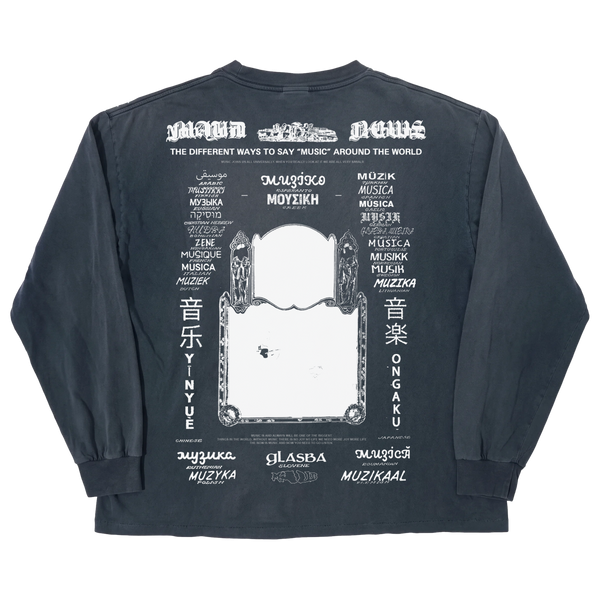 Music News L/S Tee - Blue - Back