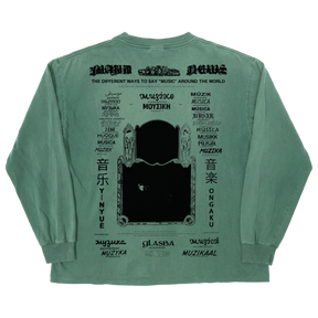 Music News L/S Tee - Green - Back
