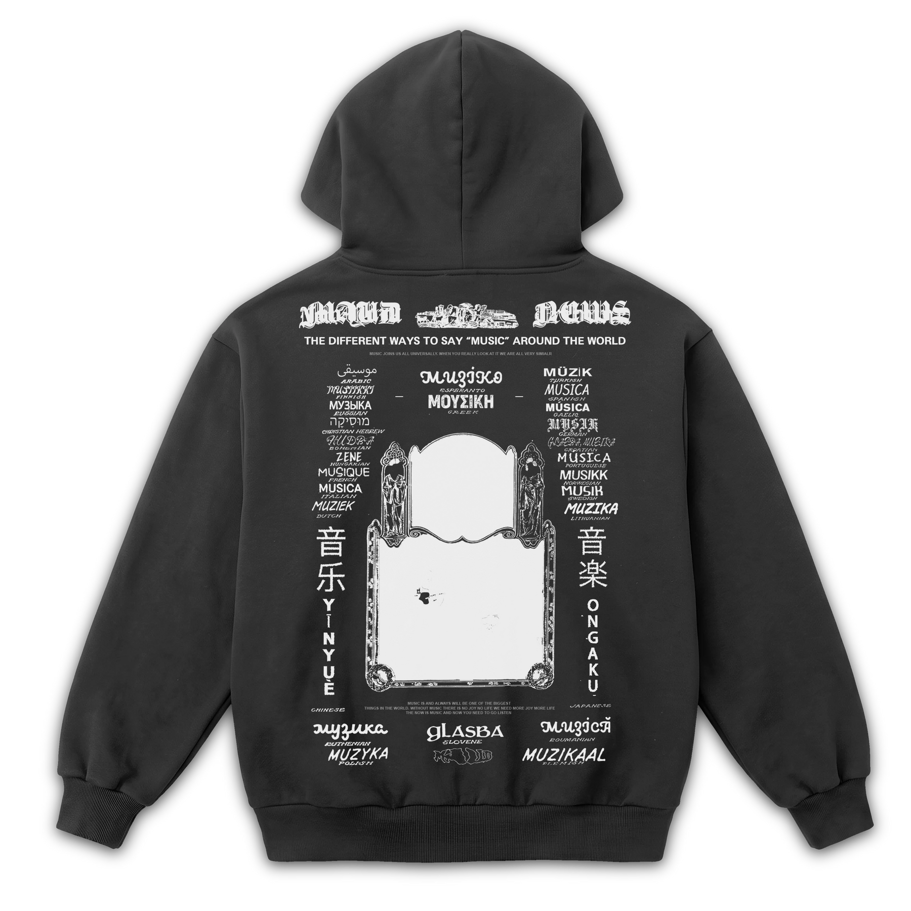 Music News Zip Up - Grey - Back