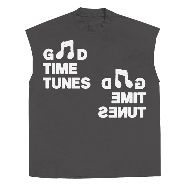 Music News Sleeveless Tee - Grey - Front