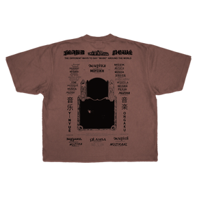 Music News Drop Tee - Mocha - Back