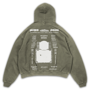 Music News Hoodie - Olive - Back