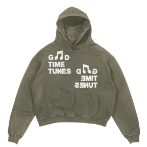 Music News Hoodie - Olive - Front