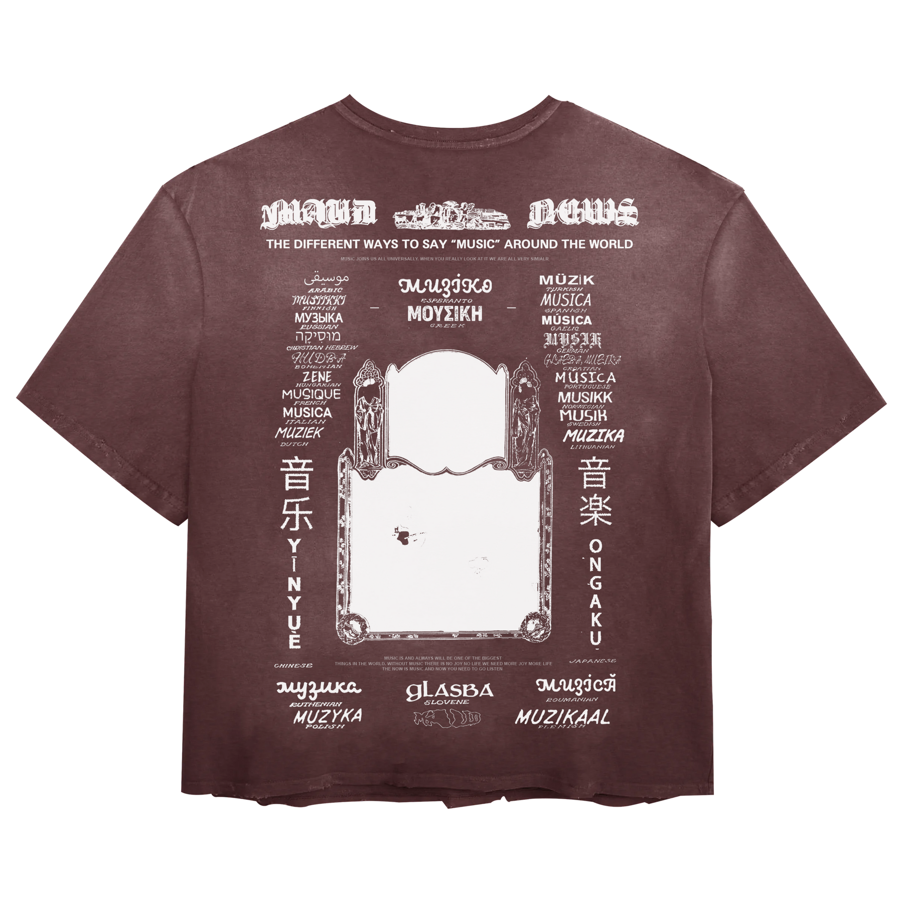 Music News Tee - Red - Back