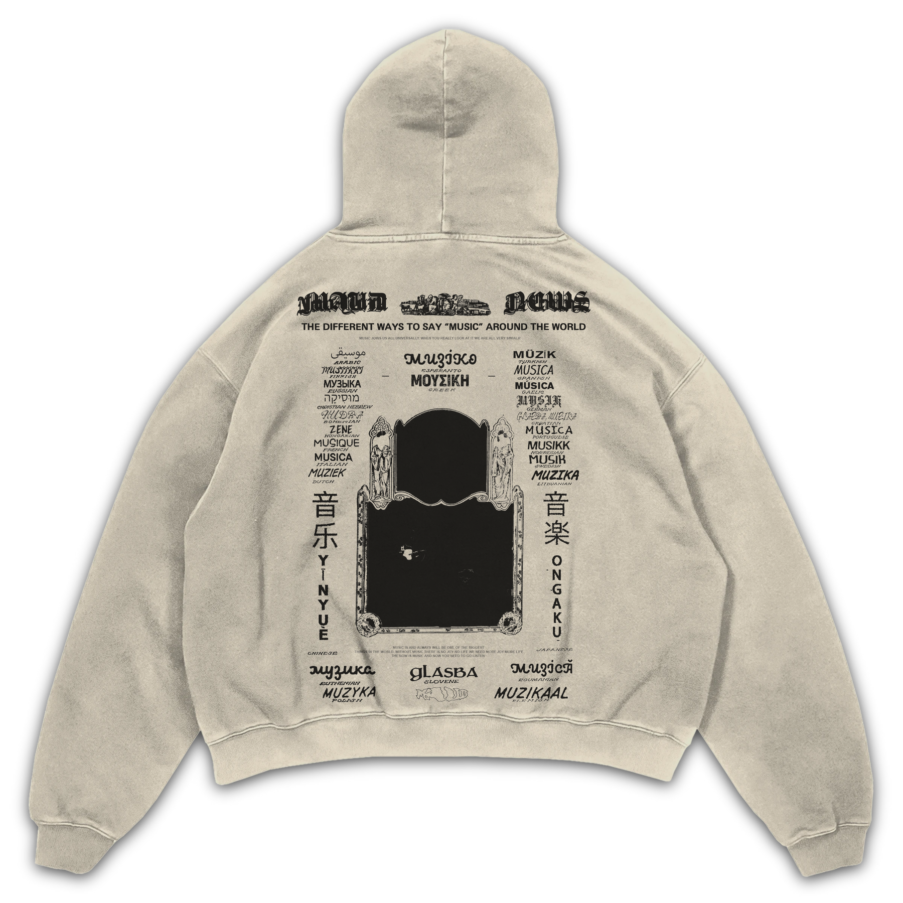 Music News Hoodie - Sand - Back