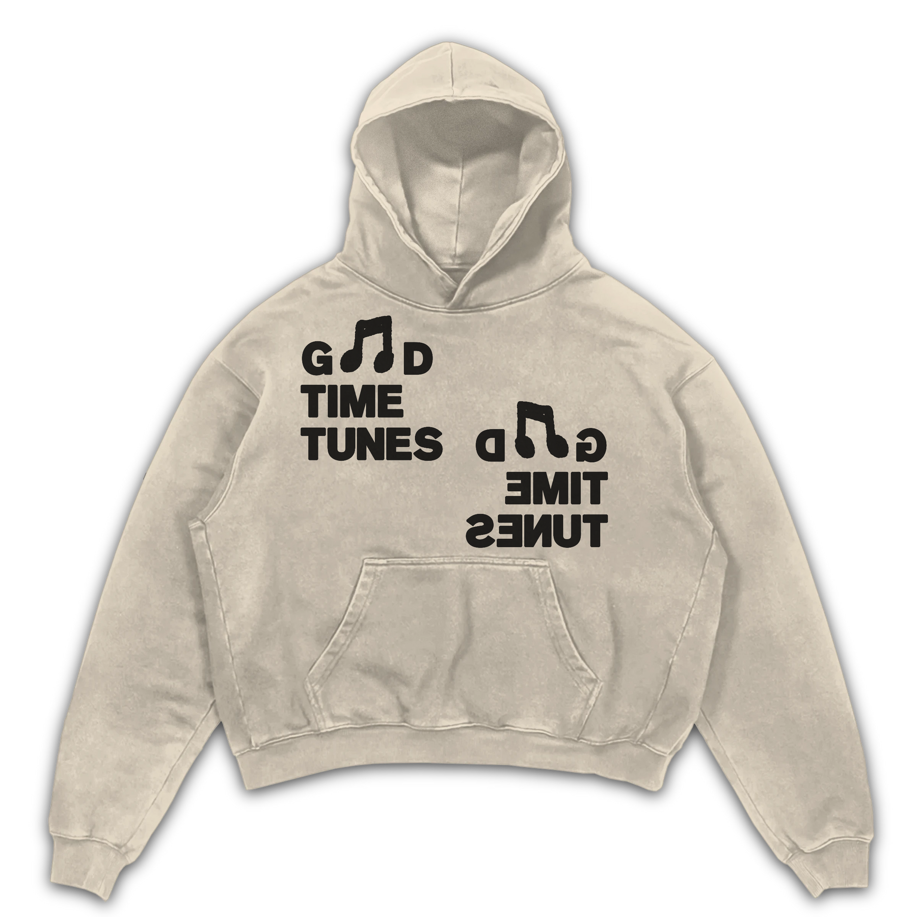 Music News Hoodie - Sand - Front