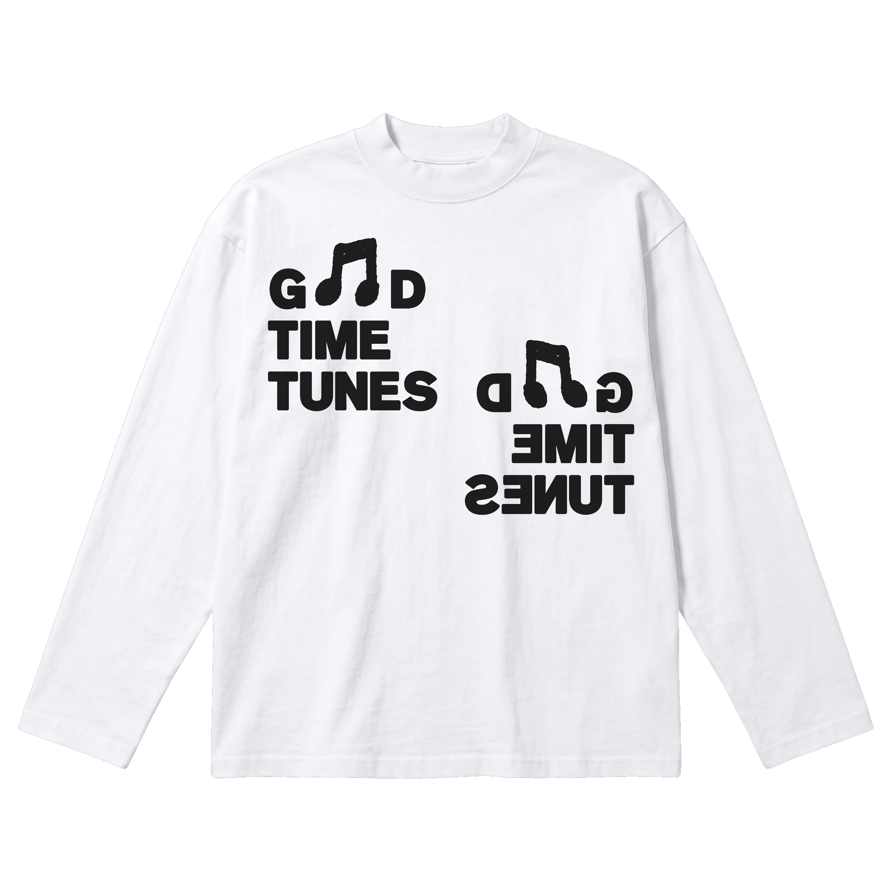 Music News Baggy L/S Tee - White - Front