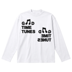 Music News Baggy L/S Tee - White - Front