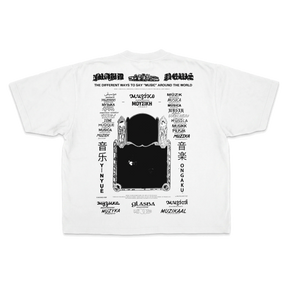 Music News Drop Tee - White - Back