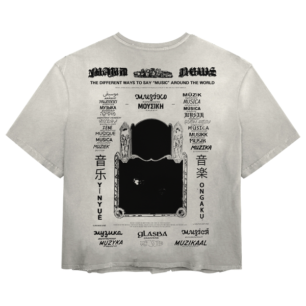 Music News Tee - White - Back