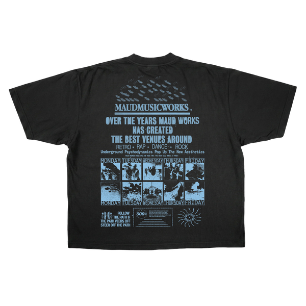 Music Works Drop Tee - Black - Back