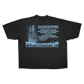 Music Works Drop Tee - Black - Front