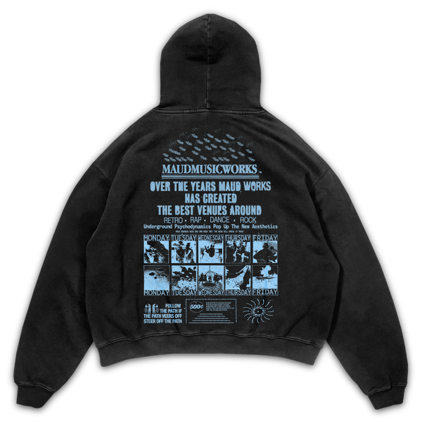 Music Works Hoodie - Black - Back