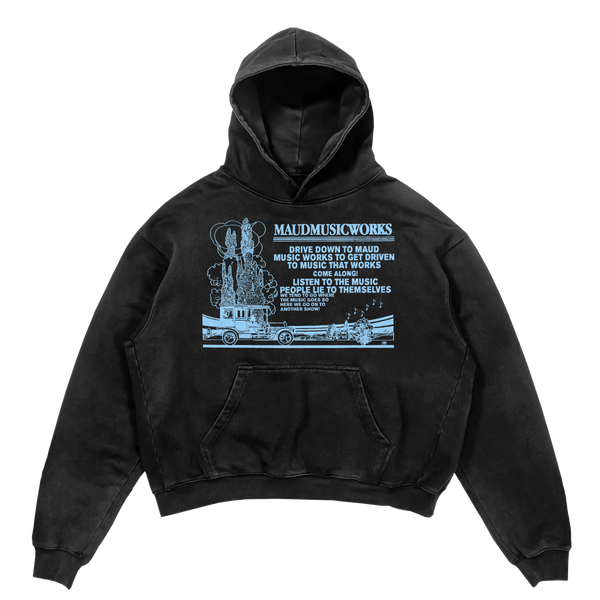 Music Works Hoodie - Black - Front