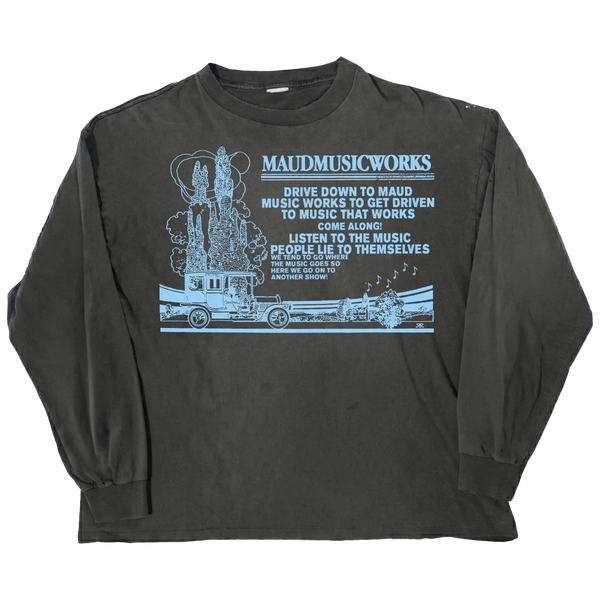 Music Works L/S Tee - Black - Front