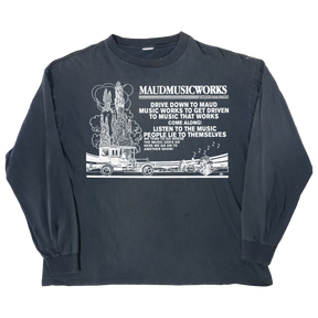 Music Works L/S Tee - Blue - Front