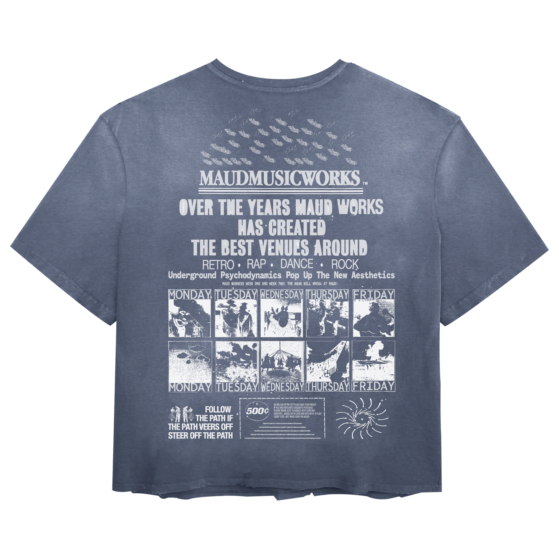 Music Works Tee - Blue - Back