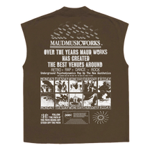 Music Works Sleeveless Tee - Brown - Back