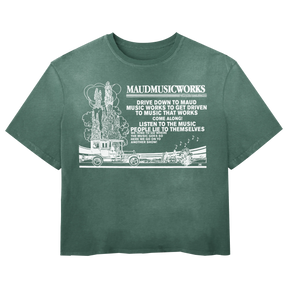 Music Works Tee - Green - Front