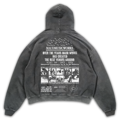 Music Works Hoodie - Grey - Back