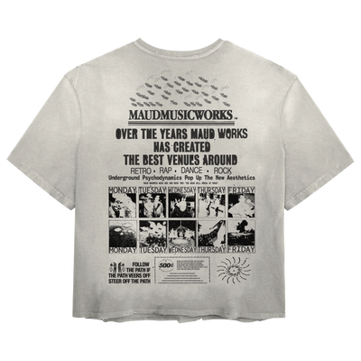 Music Works Tee - White - Back