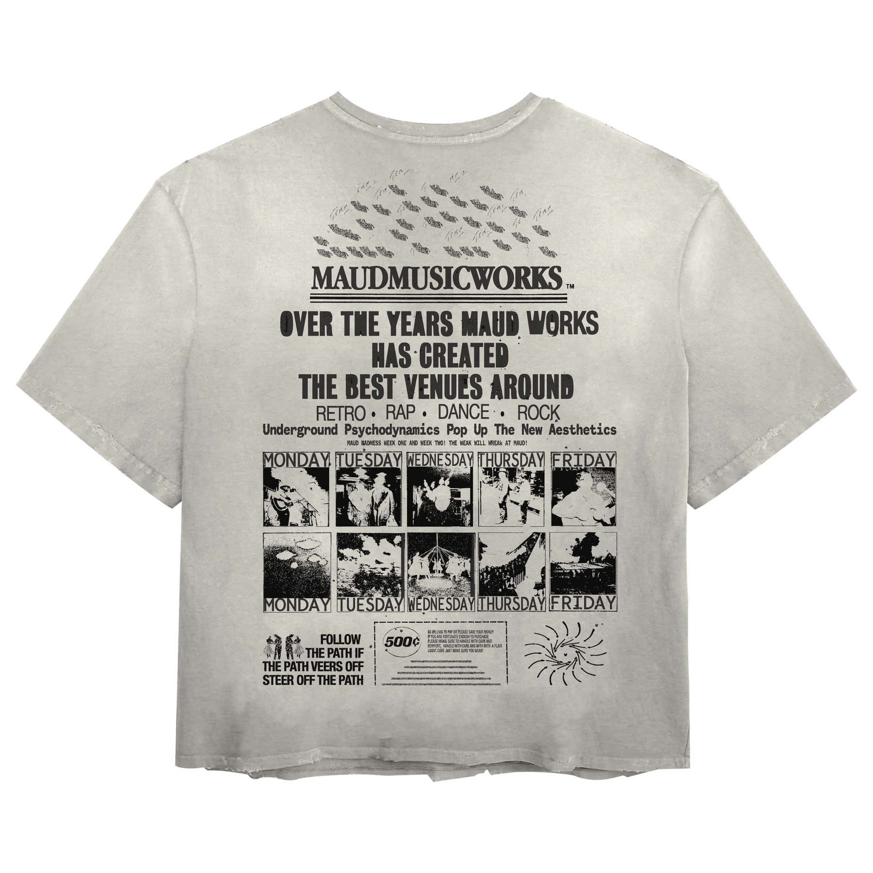 Music Works Tee - White - Back