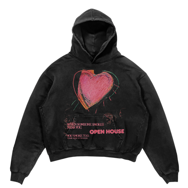 Open House Hoodie - Black - Front